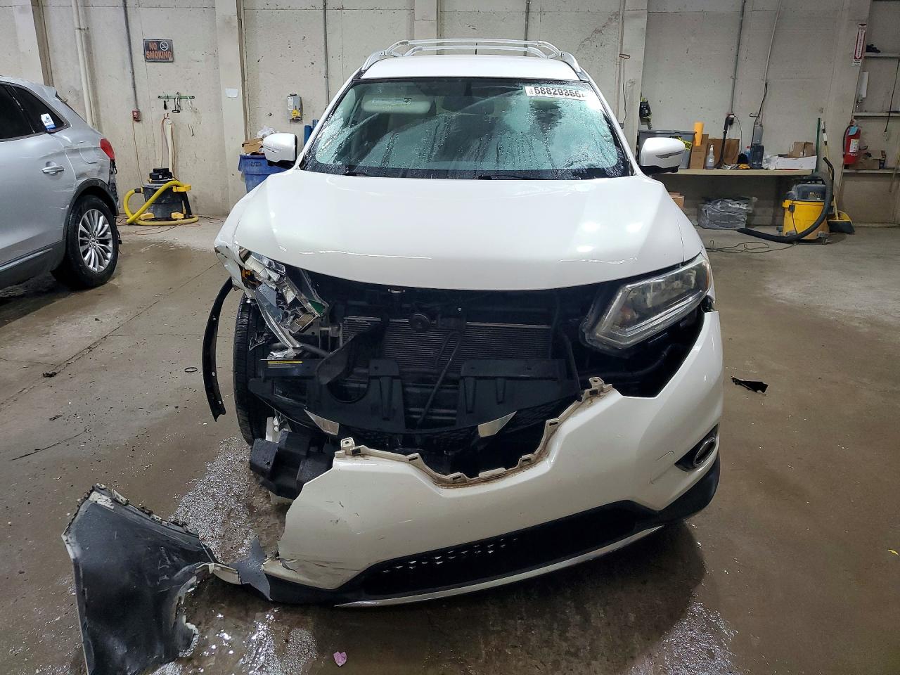2014 Nissan Rogue Sl White vin: 5N1AT2MVXEC844433
