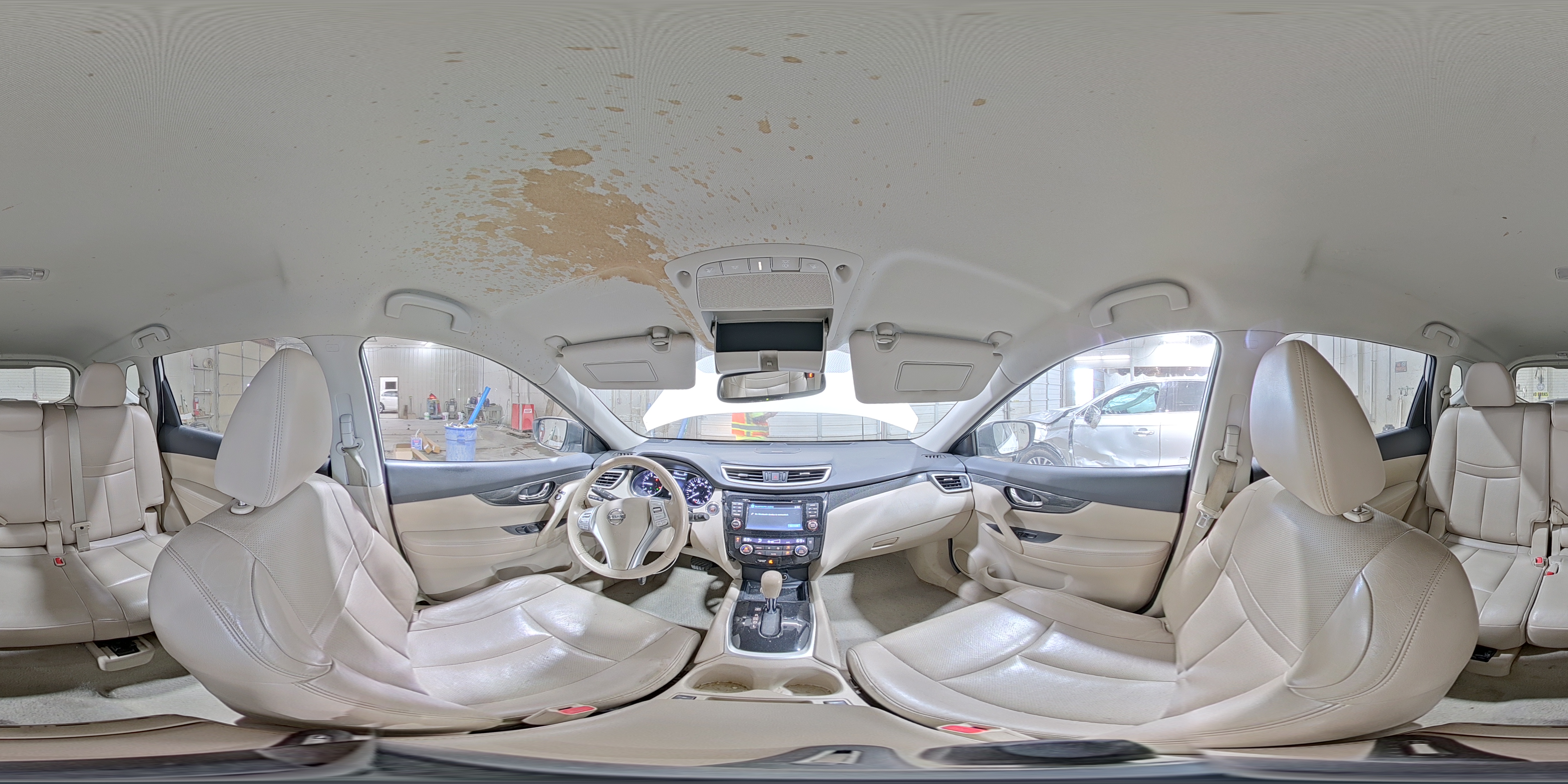 2014 Nissan Rogue Sl White vin: 5N1AT2MVXEC844433