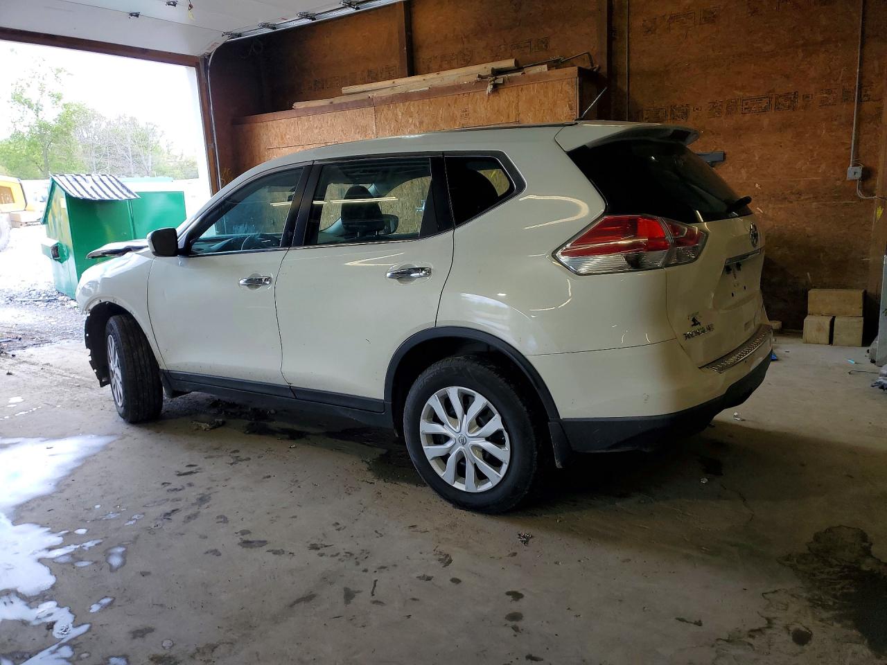 2014 Nissan Rogue S White vin: 5N1AT2MVXEC849485