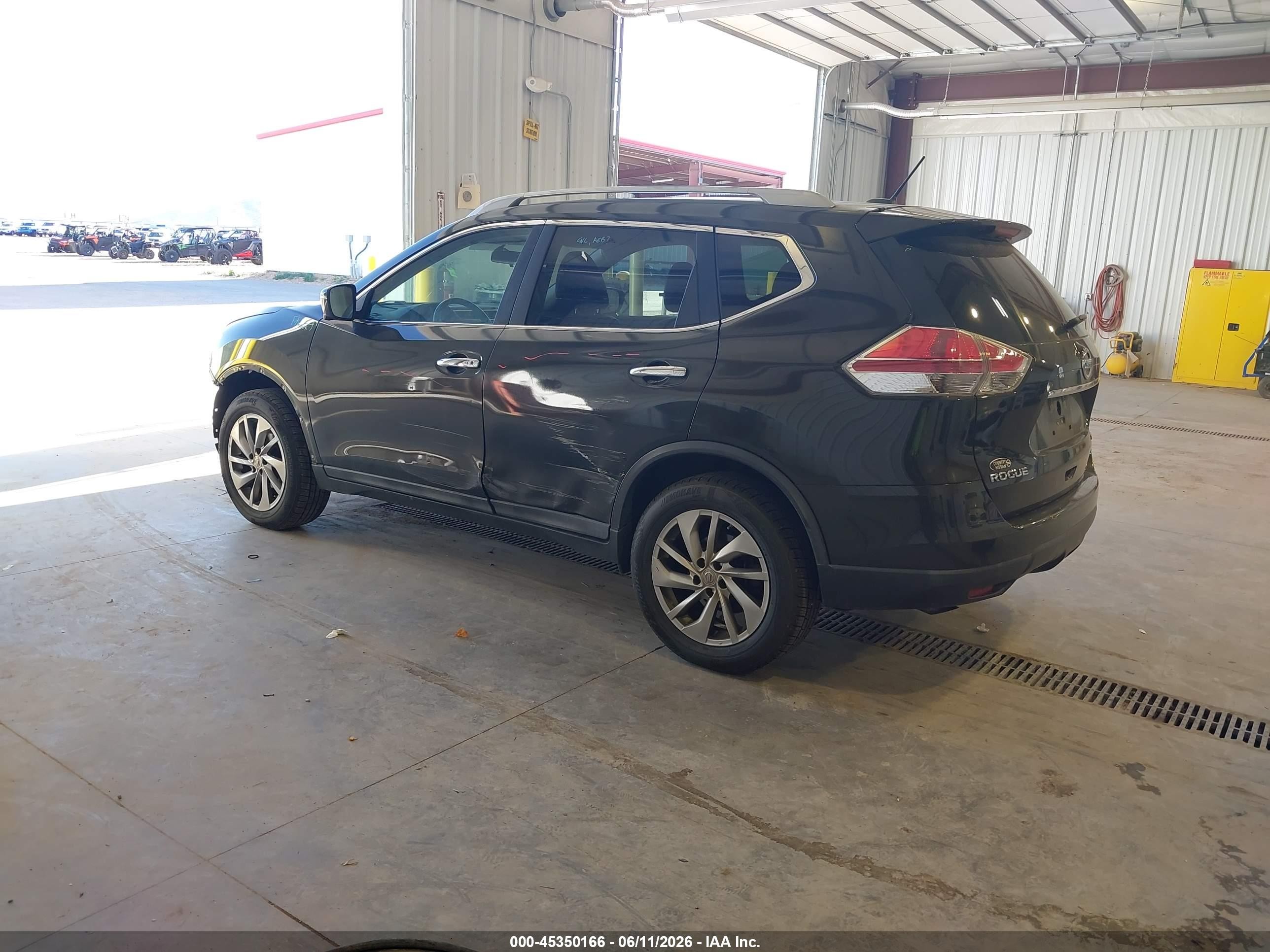 2014 Nissan Rogue Sl Black vin: 5N1AT2MVXEC850829