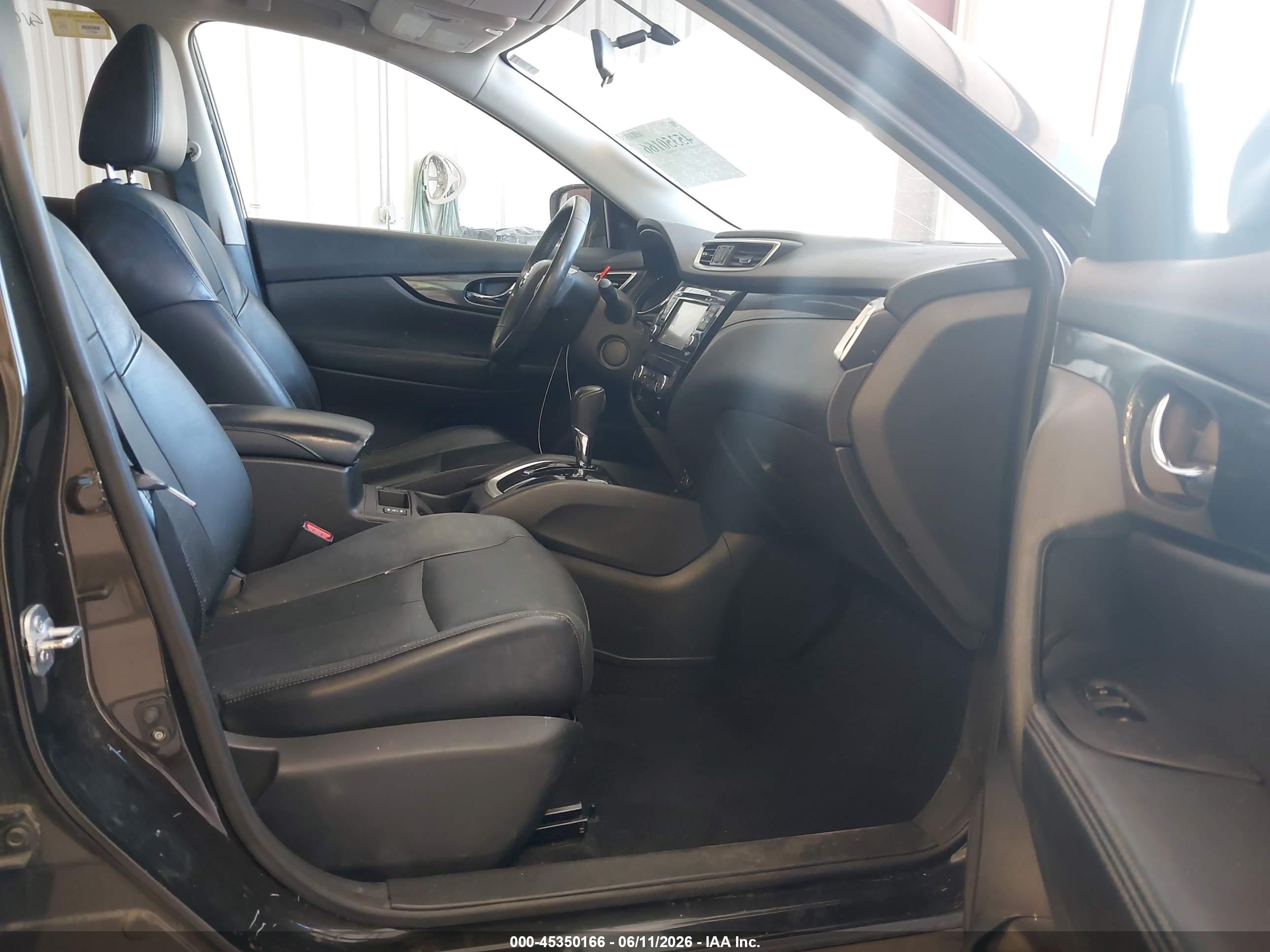 2014 Nissan Rogue Sl Black vin: 5N1AT2MVXEC850829