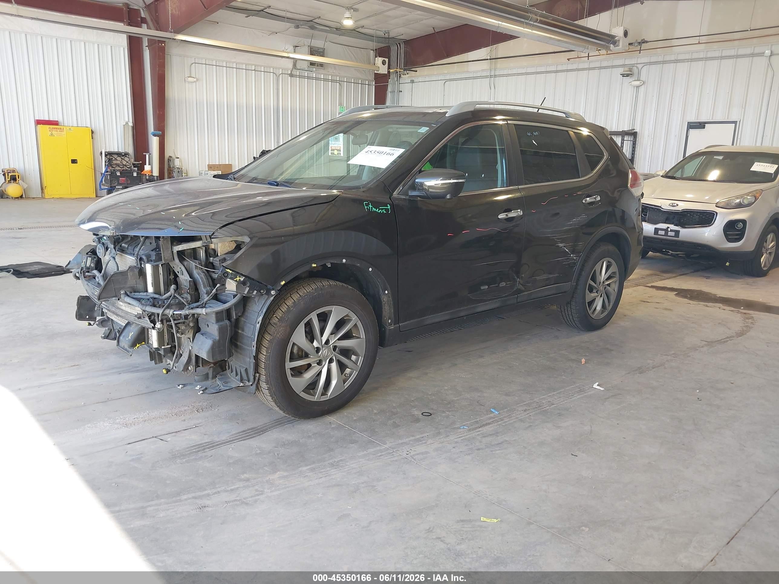 2014 Nissan Rogue Sl Black vin: 5N1AT2MVXEC850829
