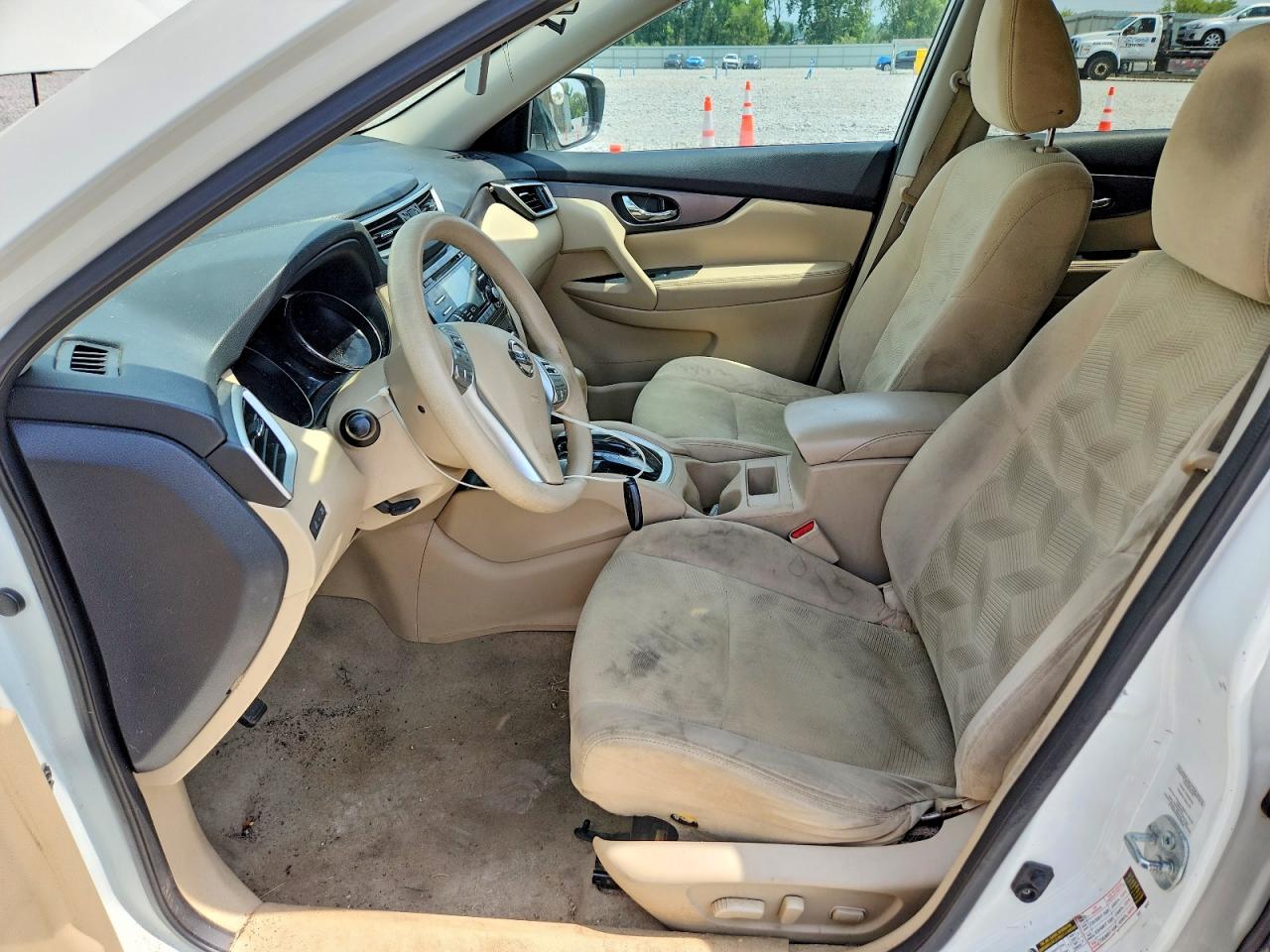 2015 Nissan Rogue Sv White vin: 5N1AT2MVXFC756273