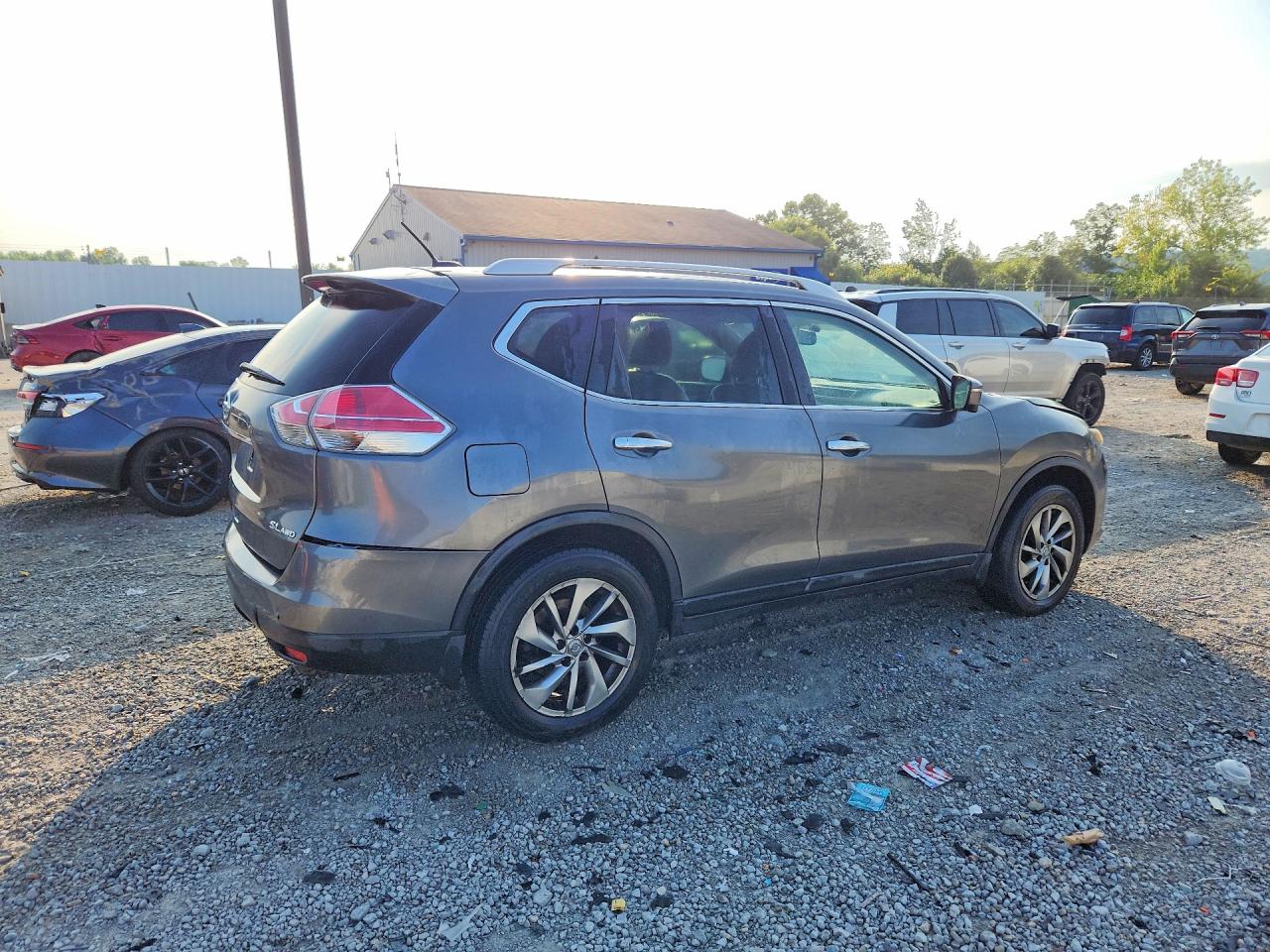 2015 Nissan Rogue Sl Gray vin: 5N1AT2MVXFC758704