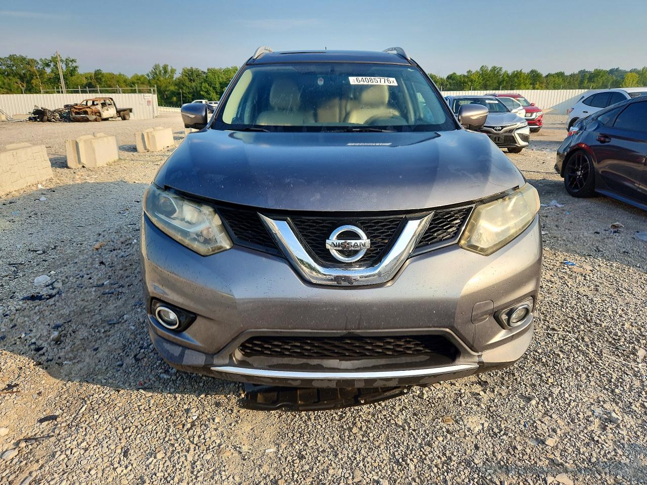 2015 Nissan Rogue Sl Gray vin: 5N1AT2MVXFC758704