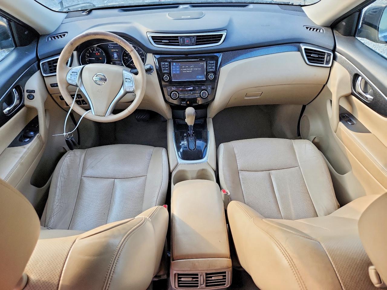 2015 Nissan Rogue Sl Gray vin: 5N1AT2MVXFC758704