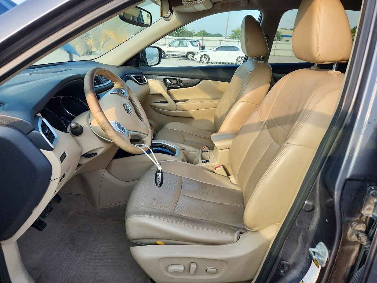 2015 Nissan Rogue Sl Gray vin: 5N1AT2MVXFC758704