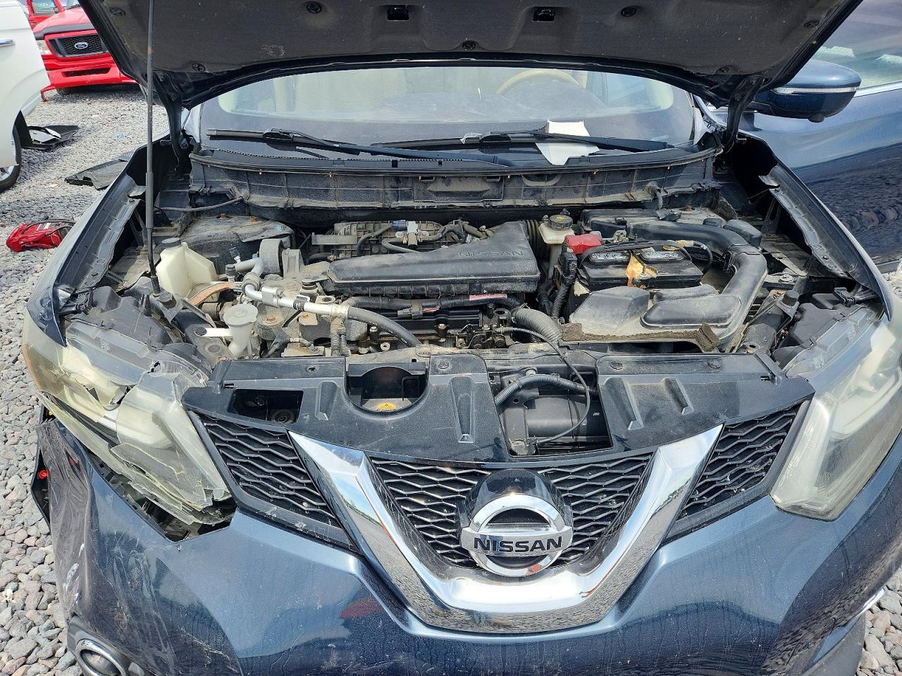 2015 Nissan Rogue Sl Blue vin: 5N1AT2MVXFC769475