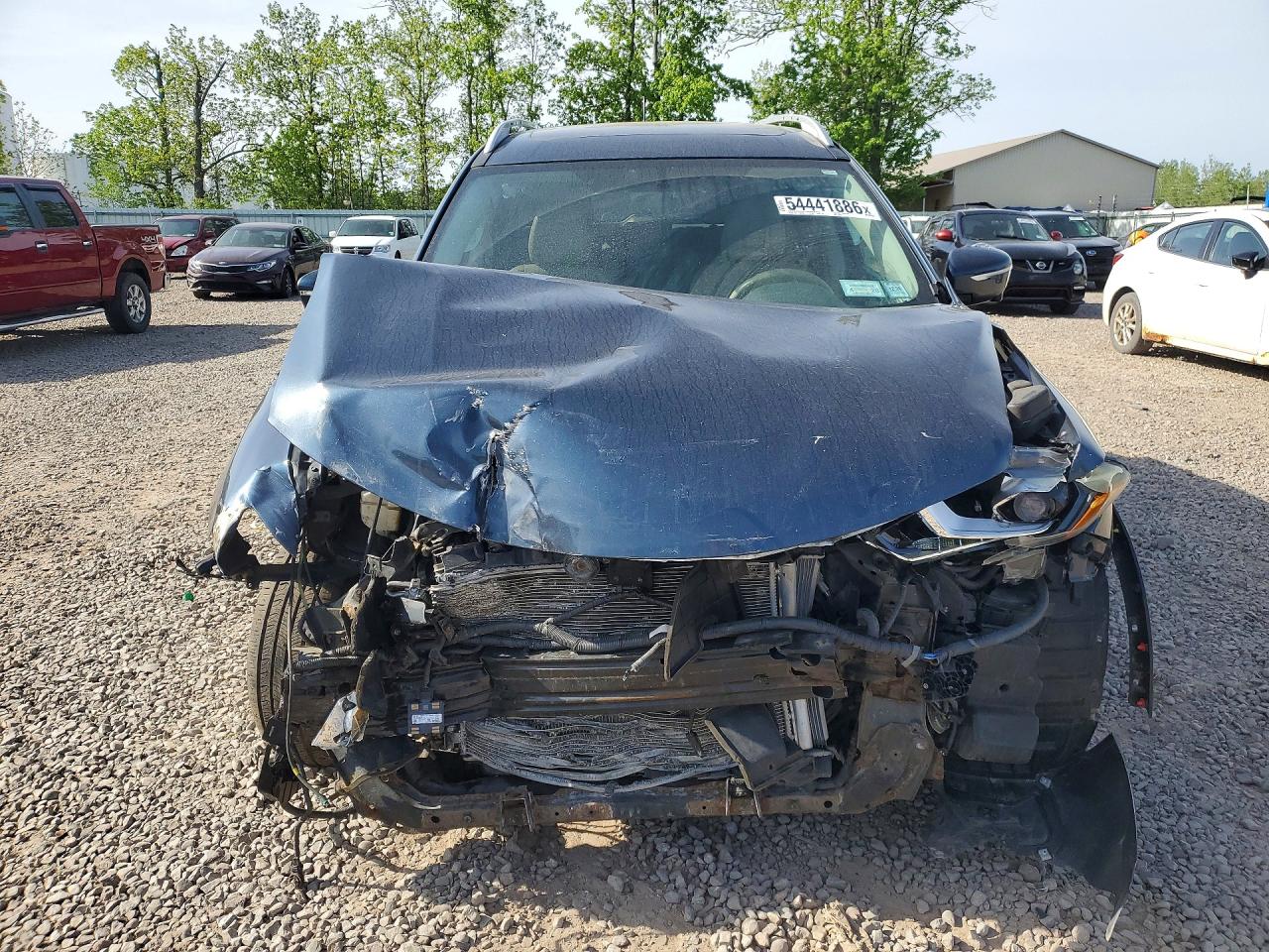2015 Nissan Rogue Sl Blue vin: 5N1AT2MVXFC770772