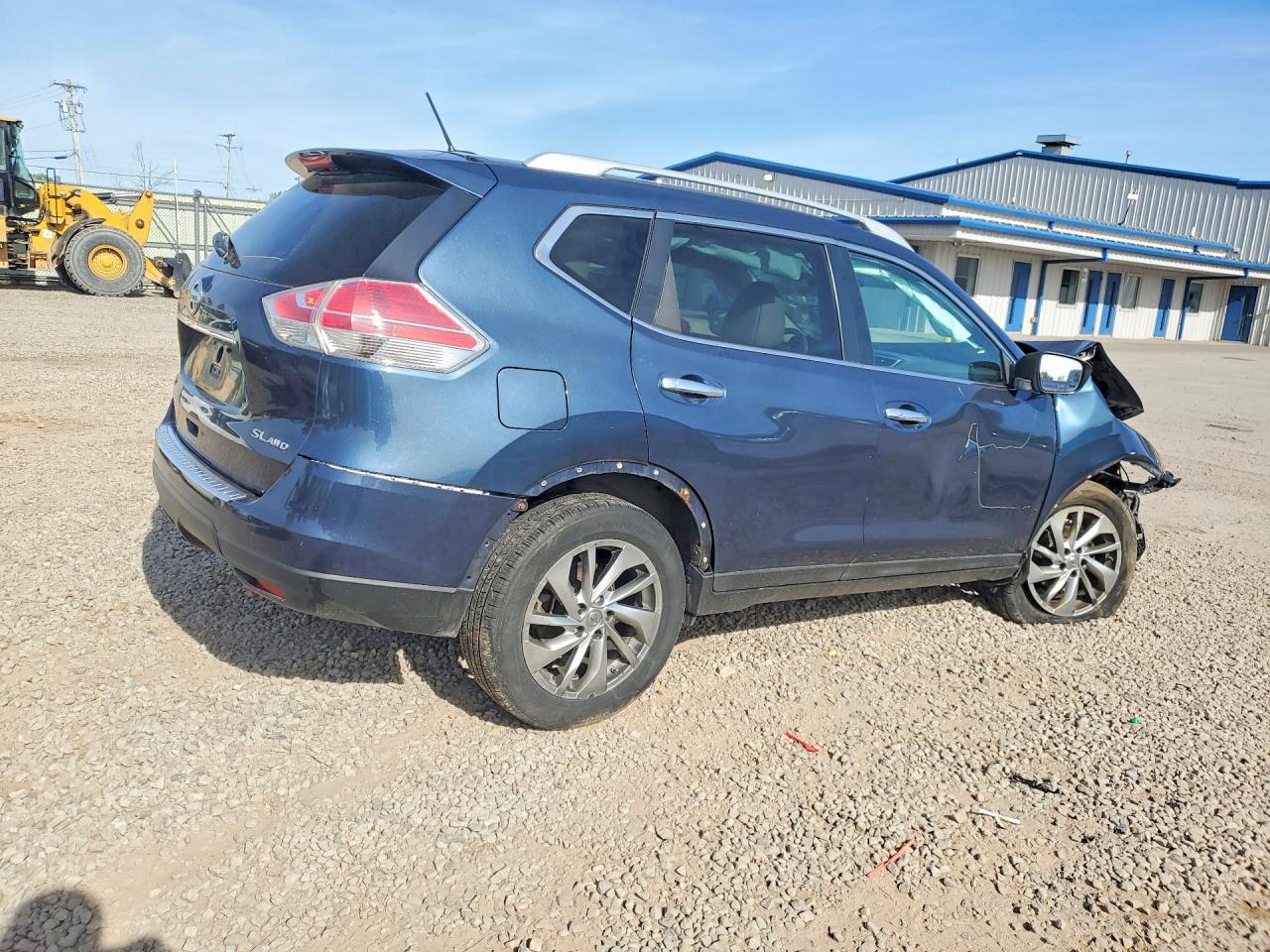 2015 Nissan Rogue Sl Blue vin: 5N1AT2MVXFC770772