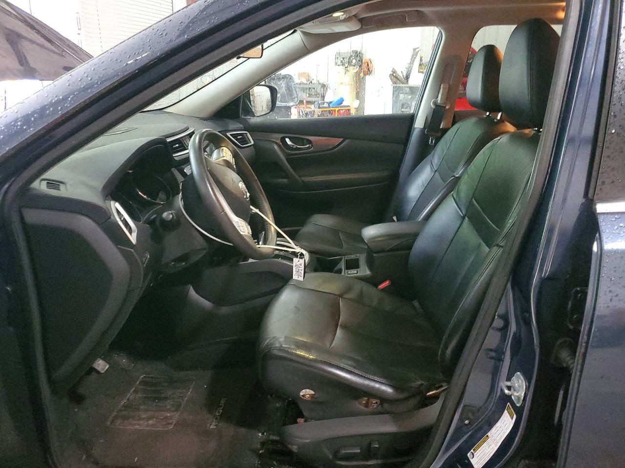 2015 Nissan Rogue Sl Blue vin: 5N1AT2MVXFC776720