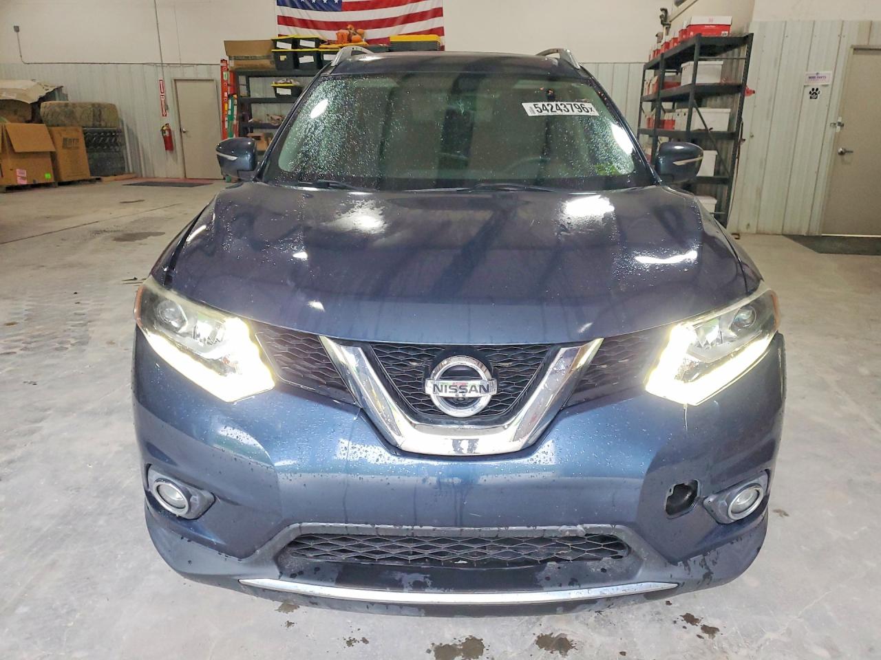 2015 Nissan Rogue Sl Blue vin: 5N1AT2MVXFC776720
