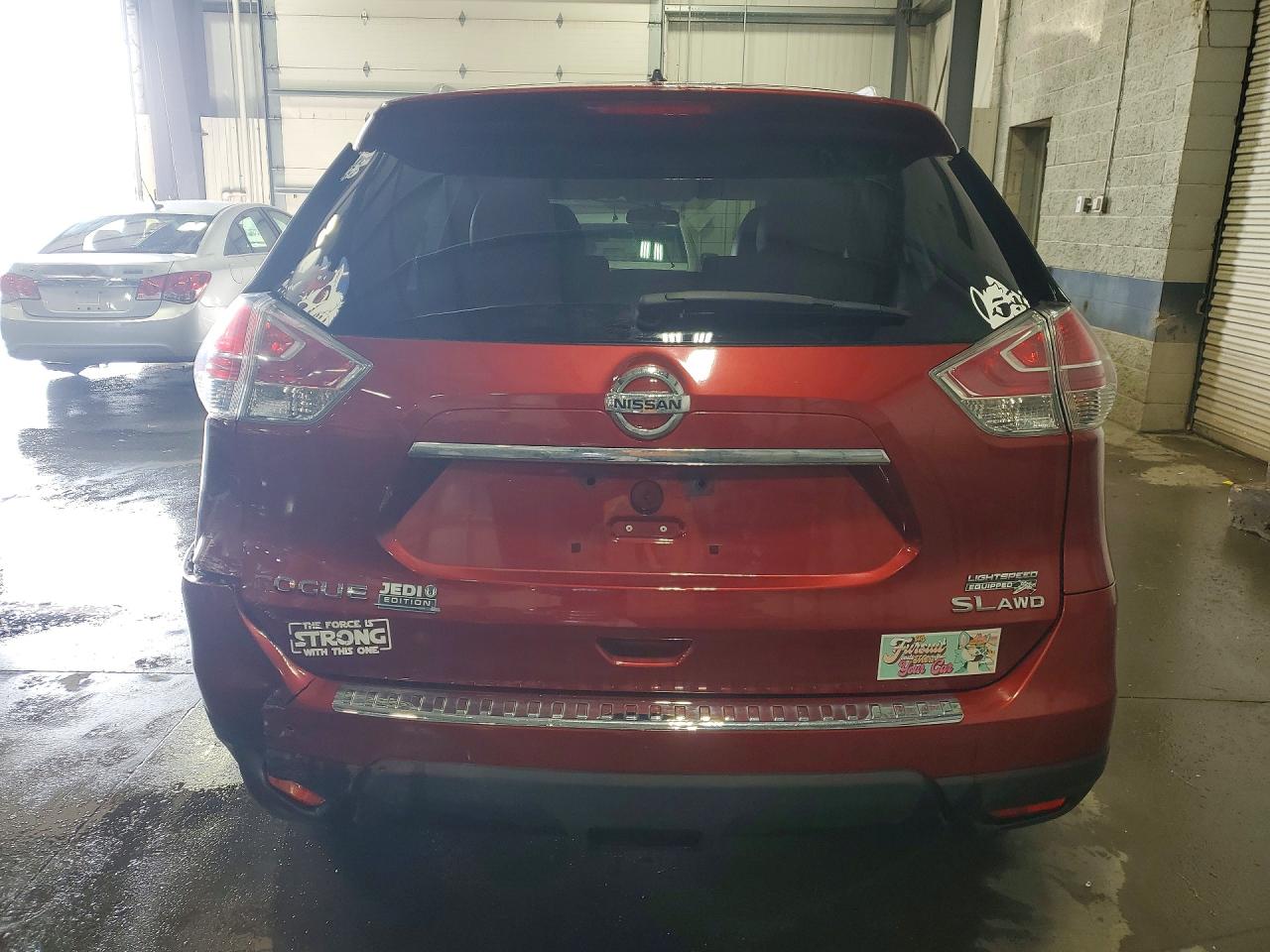 2015 Nissan Rogue Sl Red vin: 5N1AT2MVXFC779732