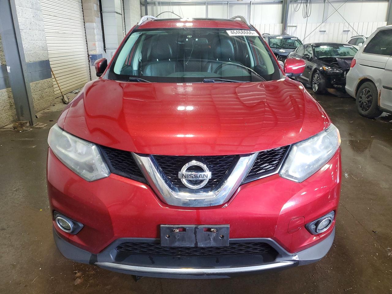 2015 Nissan Rogue Sl Red vin: 5N1AT2MVXFC779732