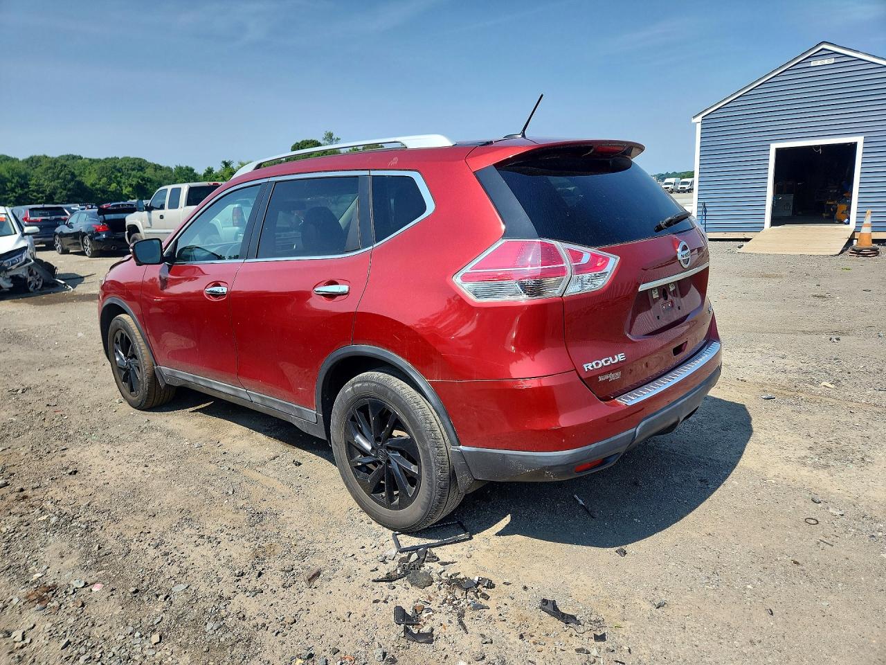 2015 Nissan Rogue Sl Red vin: 5N1AT2MVXFC782310