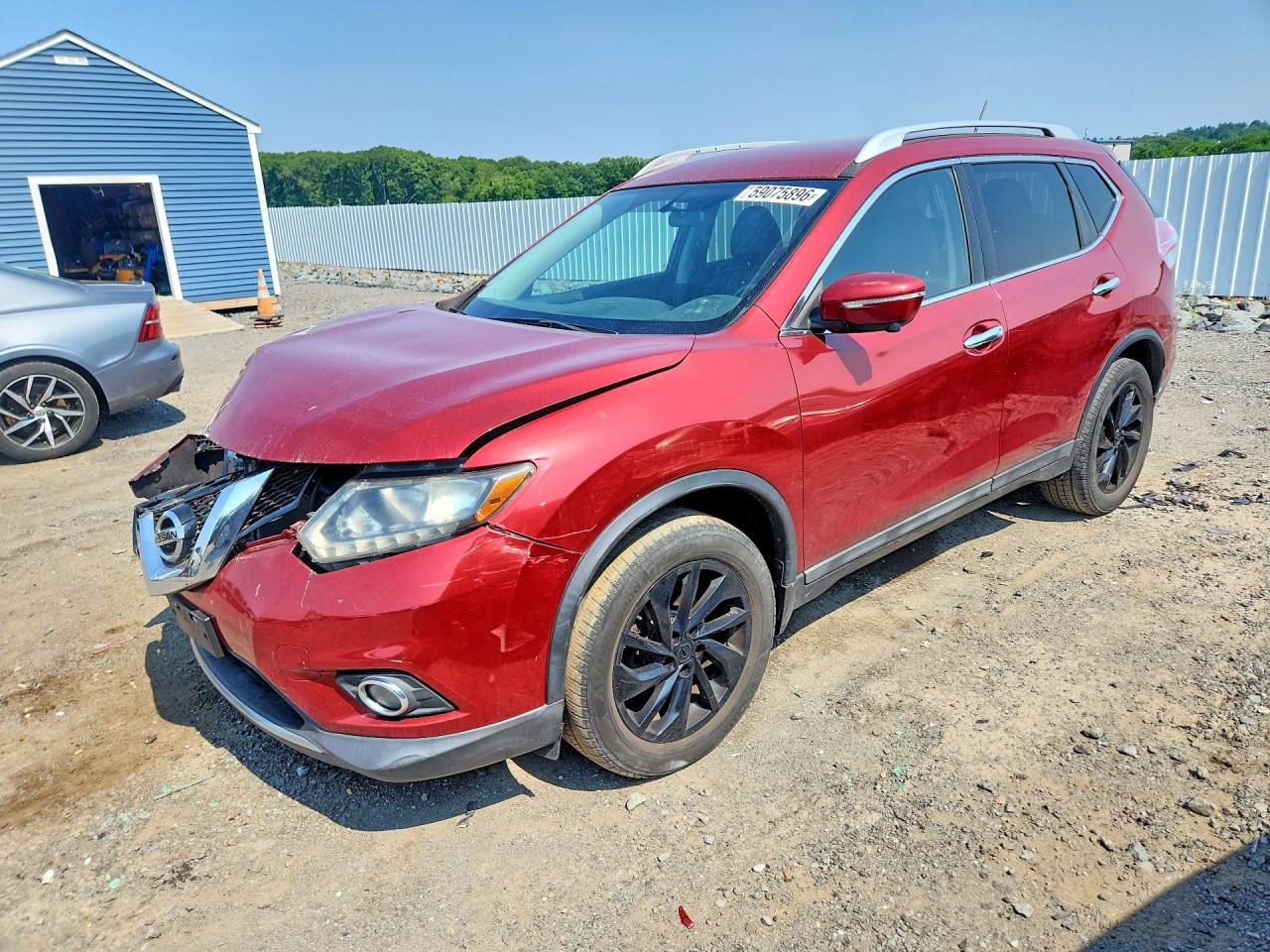 2015 Nissan Rogue Sl Красный vin: 5N1AT2MVXFC782310