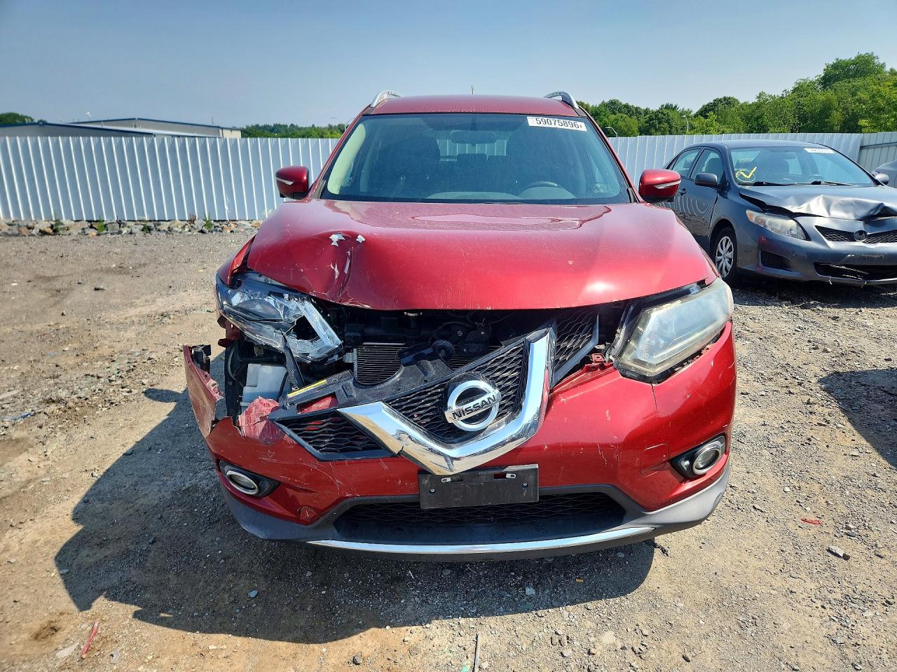 2015 Nissan Rogue Sl Red vin: 5N1AT2MVXFC782310