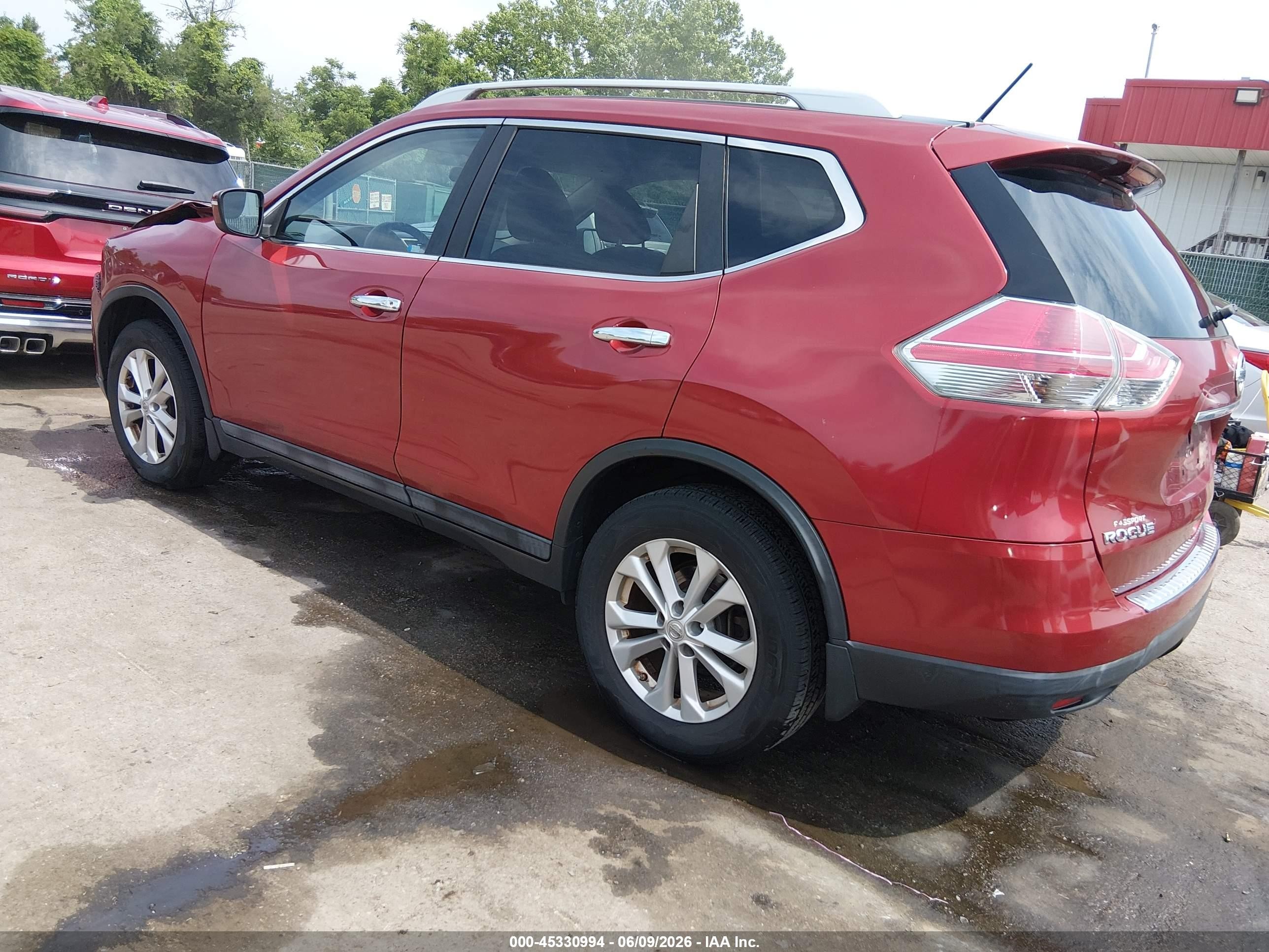 2015 Nissan Rogue Sv Red vin: 5N1AT2MVXFC783151