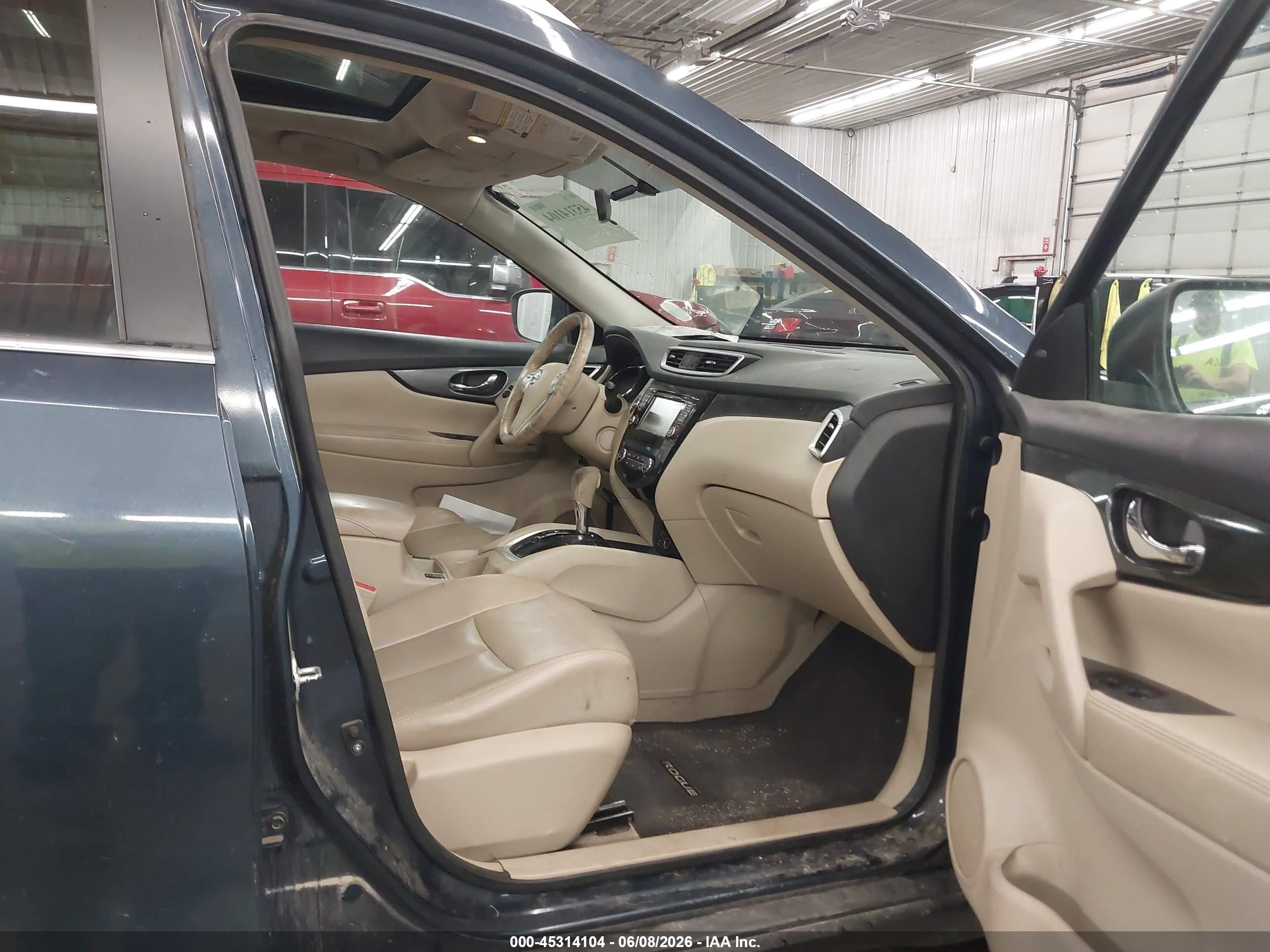 2015 Nissan Rogue Sl Синий vin: 5N1AT2MVXFC785062