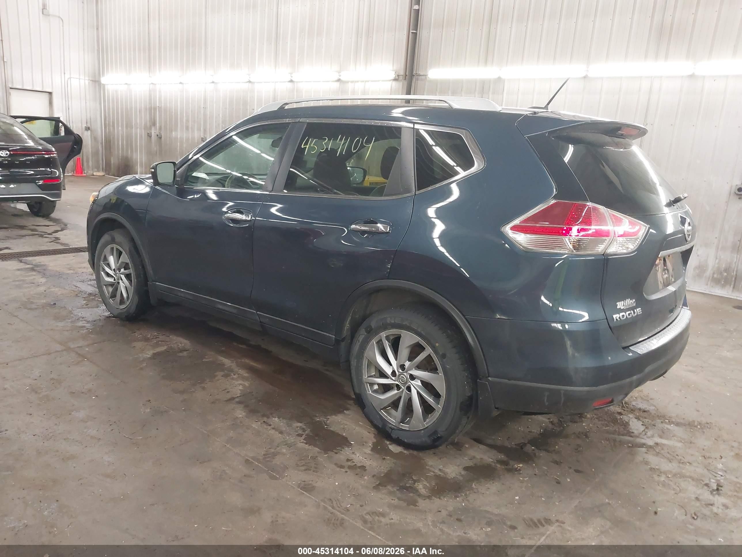 2015 Nissan Rogue Sl Синий vin: 5N1AT2MVXFC785062