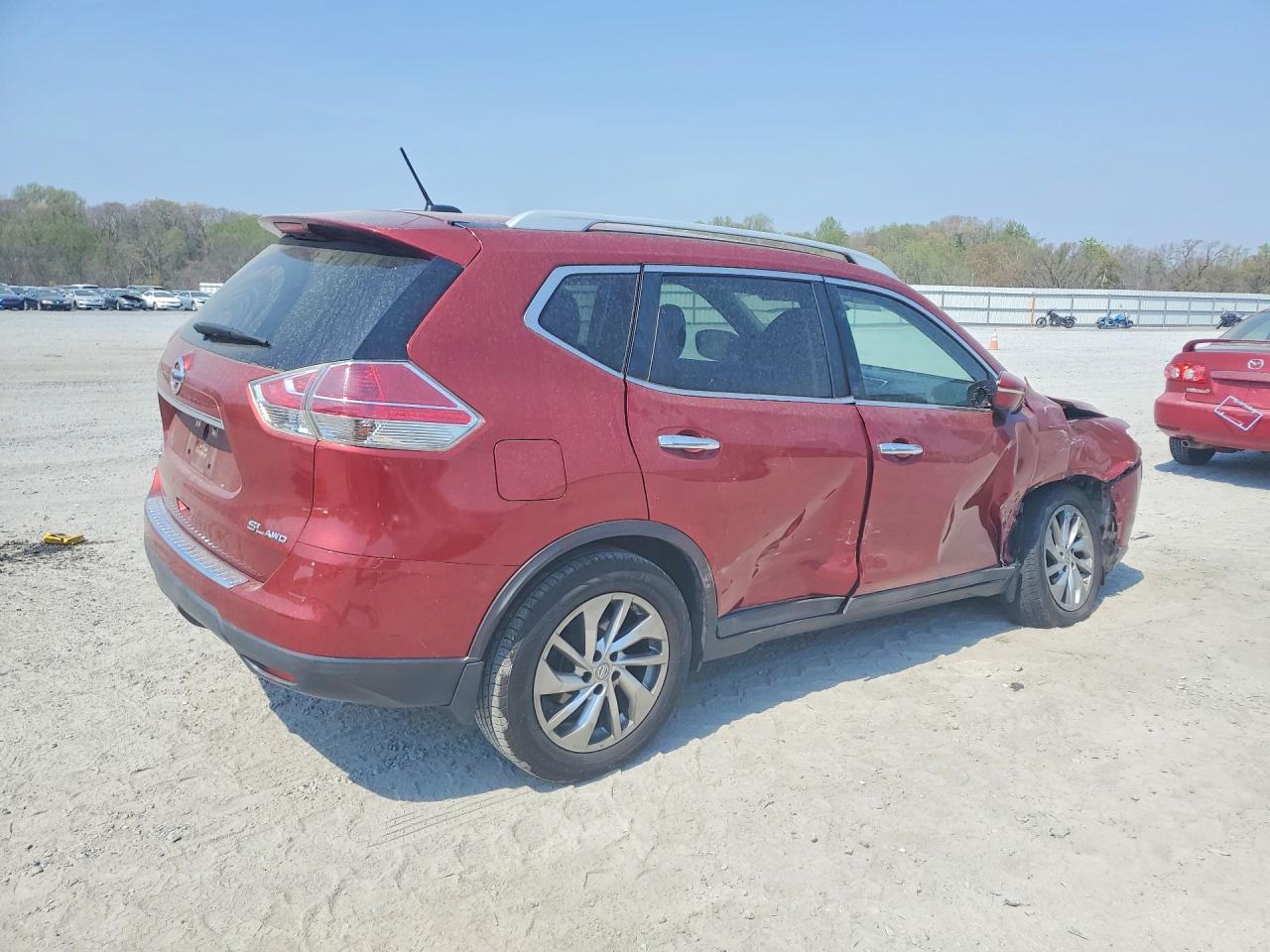 2015 Nissan Rogue S Красный vin: 5N1AT2MVXFC785921