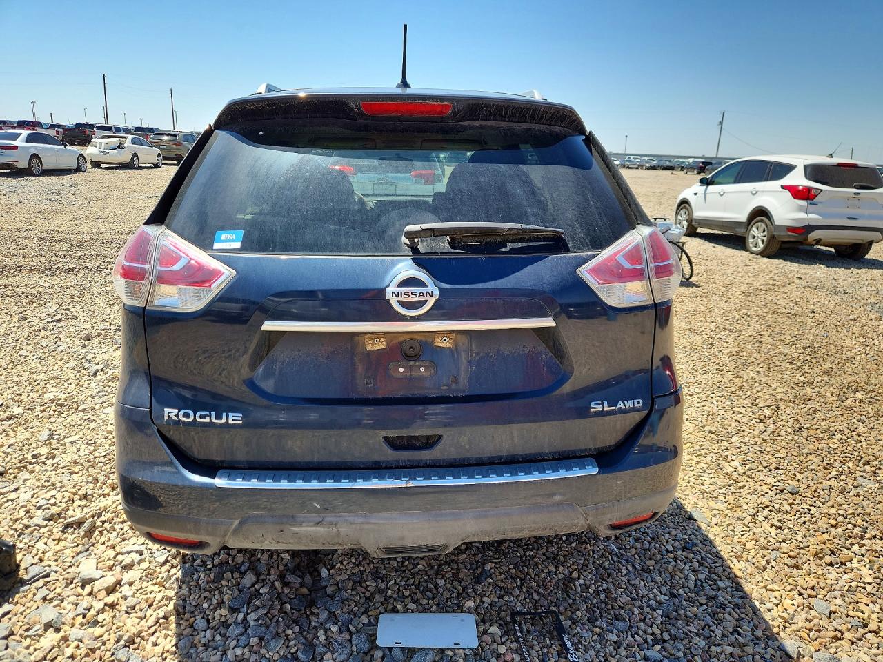 2015 Nissan Rogue Sl Blue vin: 5N1AT2MVXFC790181