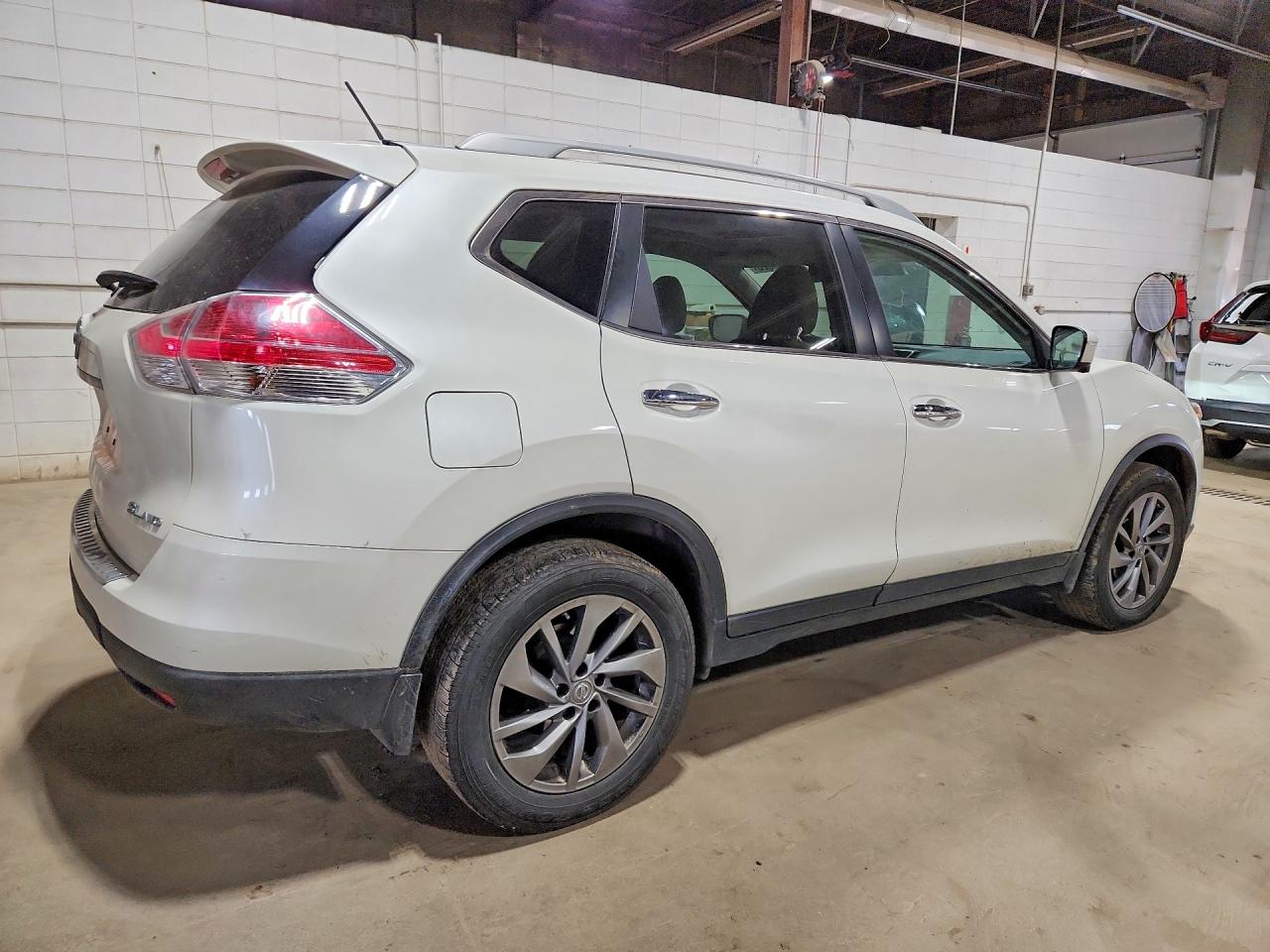 2015 Nissan Rogue Sl White vin: 5N1AT2MVXFC794831