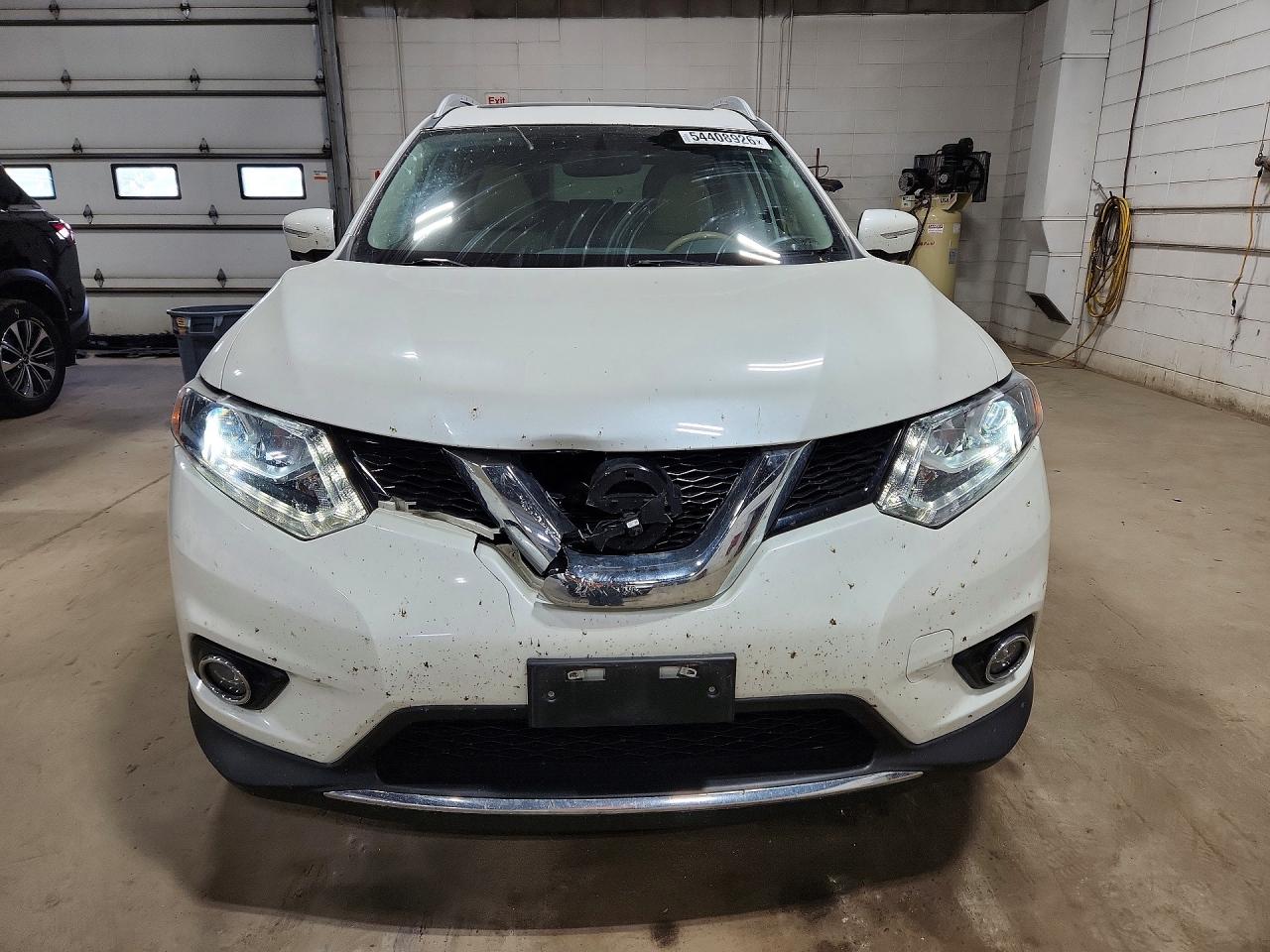 2015 Nissan Rogue Sl White vin: 5N1AT2MVXFC794831