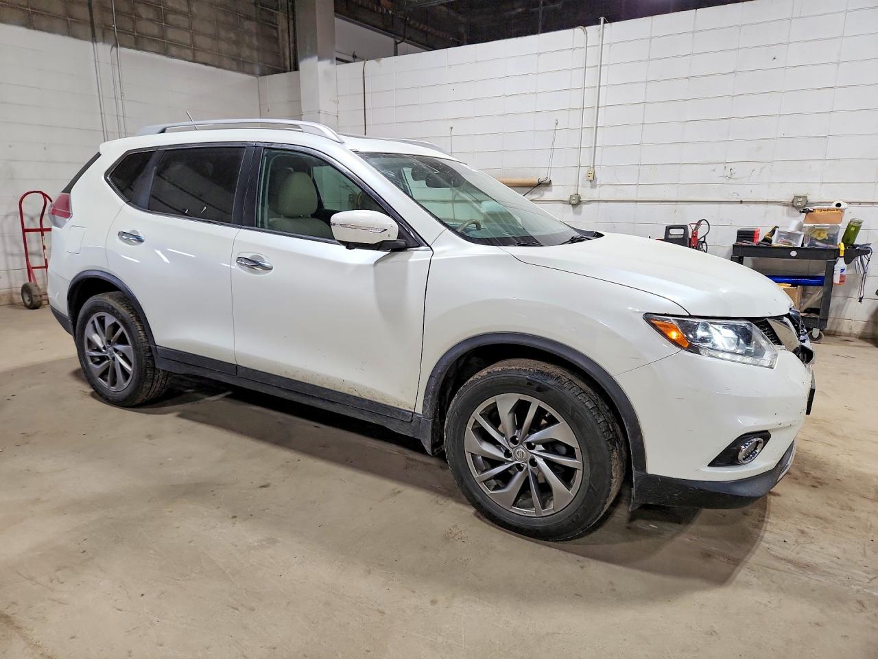 2015 Nissan Rogue Sl White vin: 5N1AT2MVXFC794831