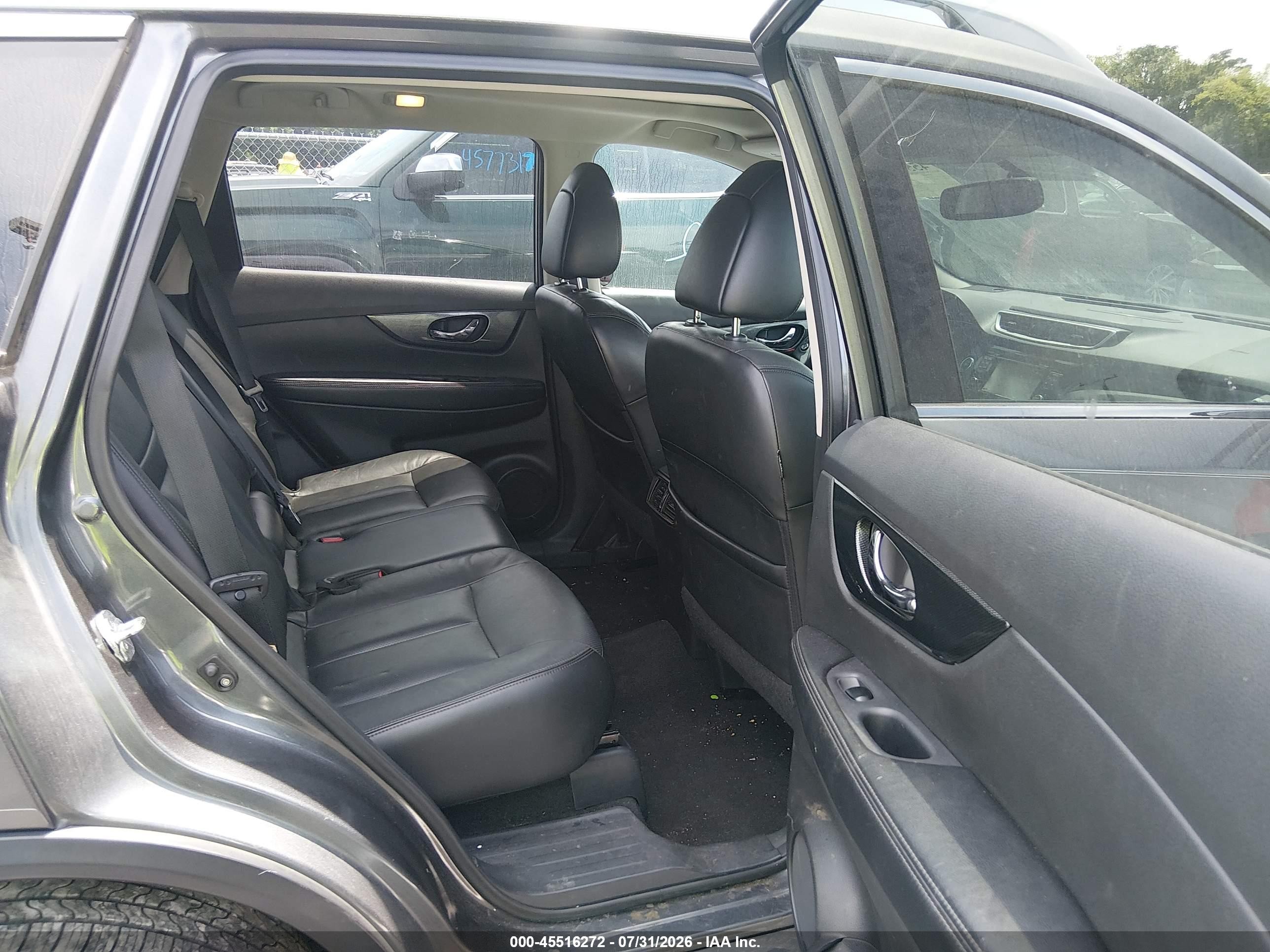 2015 Nissan Rogue Sl Gray vin: 5N1AT2MVXFC799141