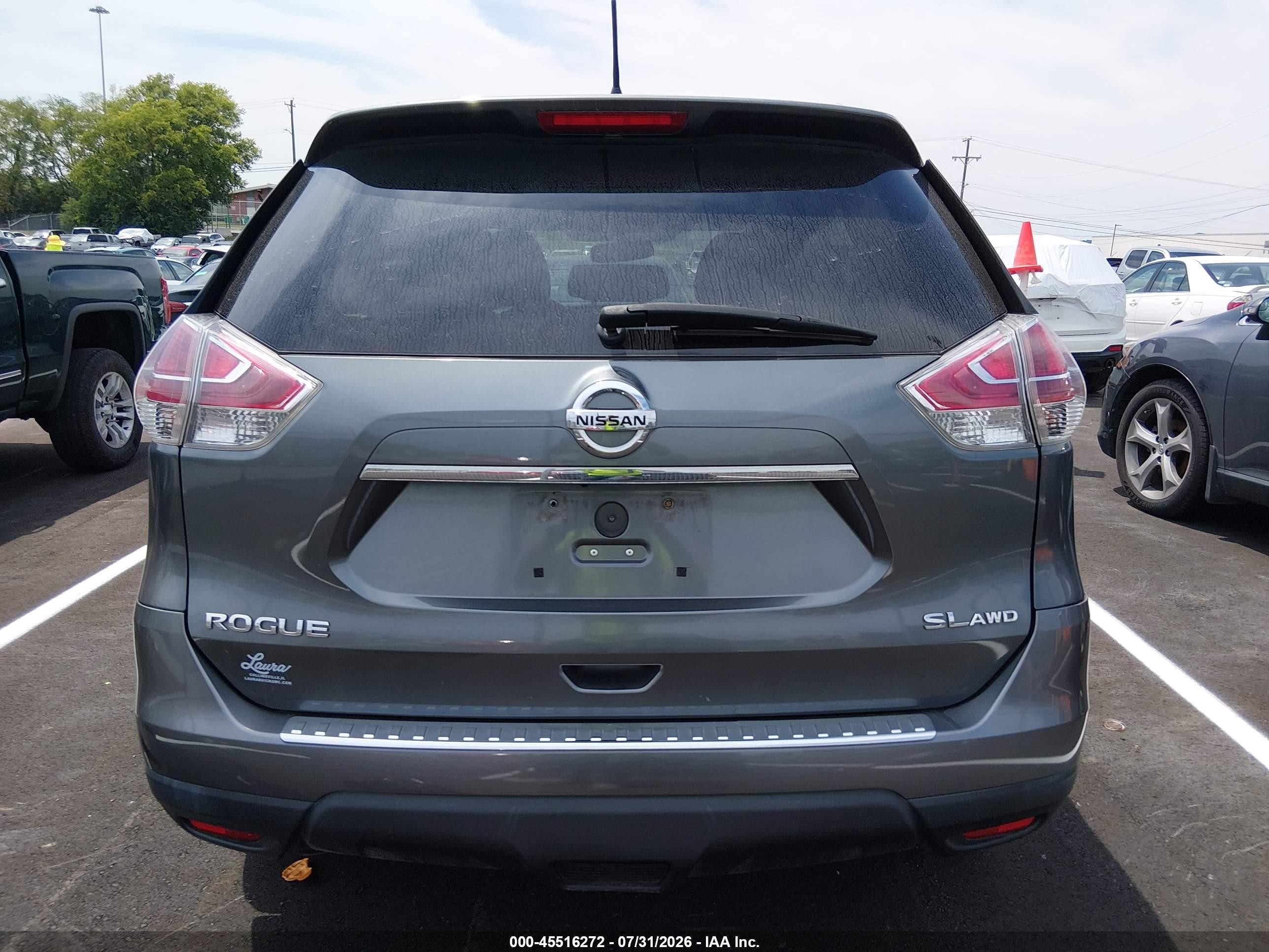 2015 Nissan Rogue Sl Gray vin: 5N1AT2MVXFC799141