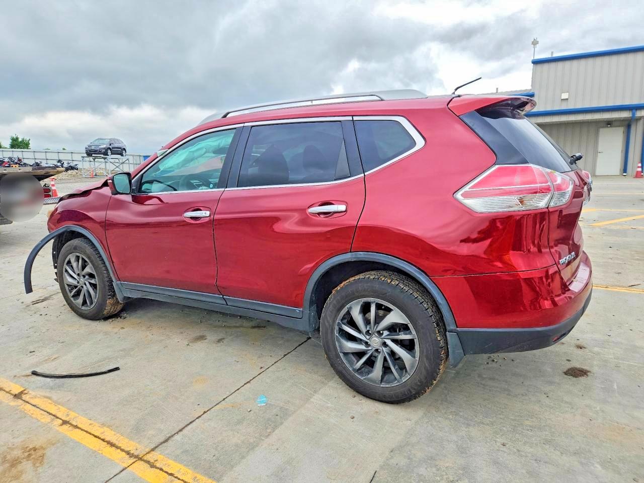 2015 Nissan Rogue Sl Red vin: 5N1AT2MVXFC811708