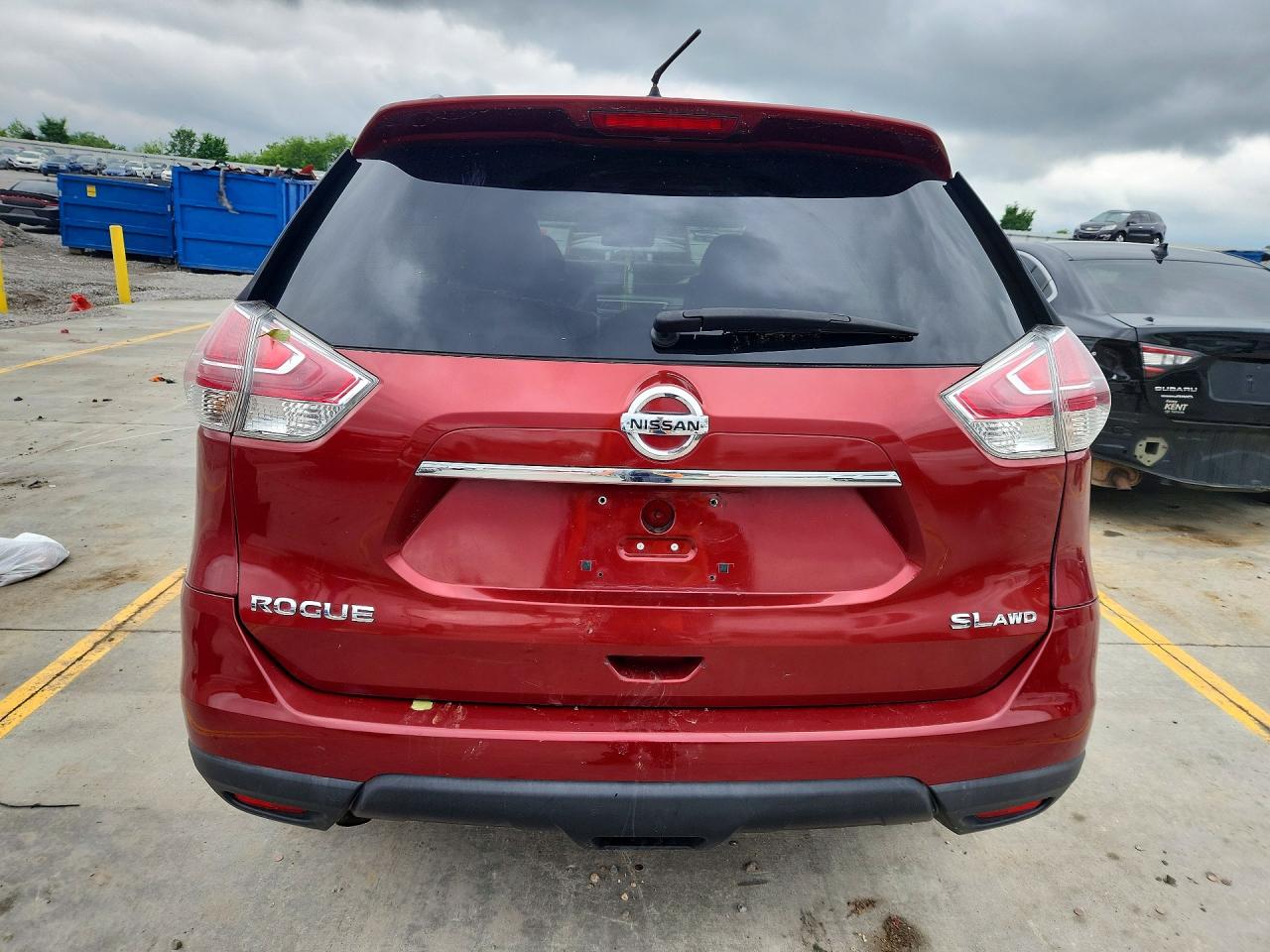 2015 Nissan Rogue Sl Red vin: 5N1AT2MVXFC811708