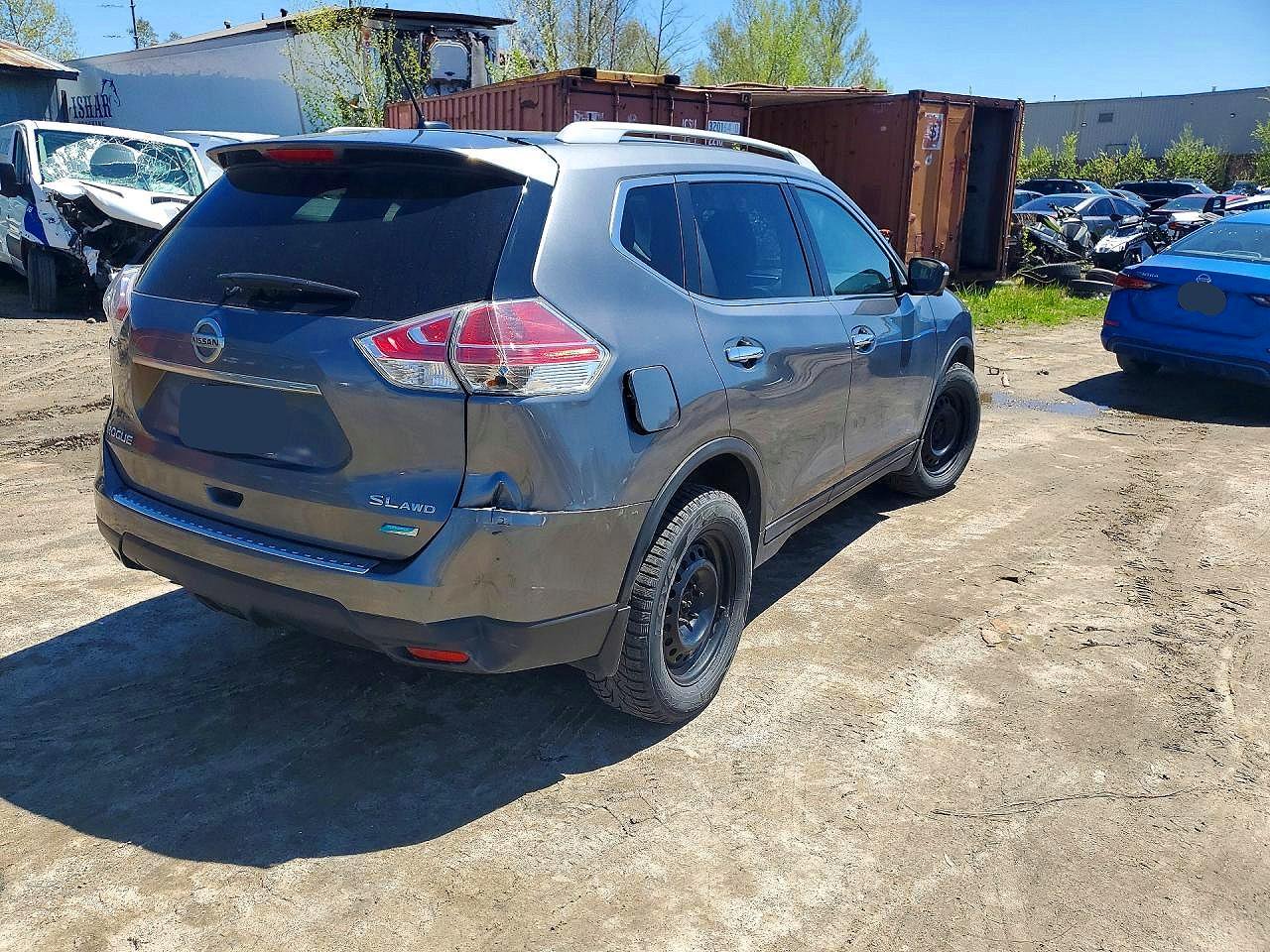 2015 Nissan Rogue S Gray vin: 5N1AT2MVXFC819243