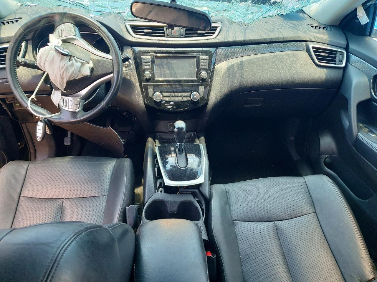 2015 Nissan Rogue Black vin: 5N1AT2MVXFC825348