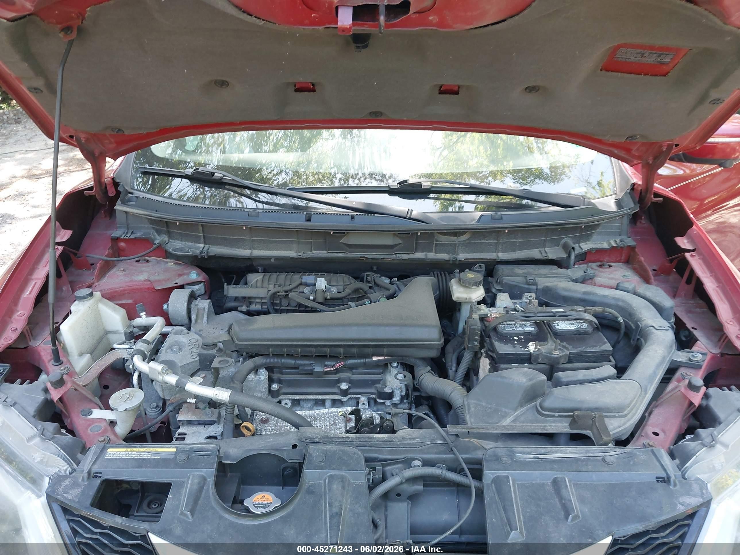 2015 Nissan Rogue Sv Red vin: 5N1AT2MVXFC843512