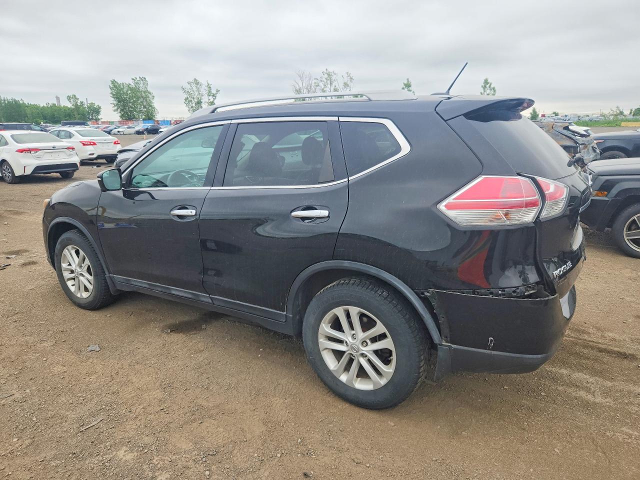2015 Nissan Rogue S Black vin: 5N1AT2MVXFC845857