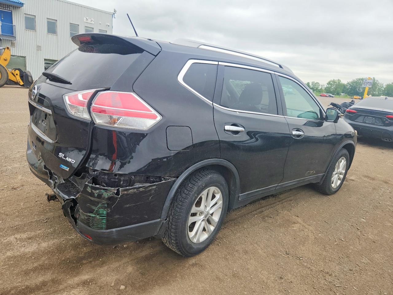 2015 Nissan Rogue S Black vin: 5N1AT2MVXFC845857