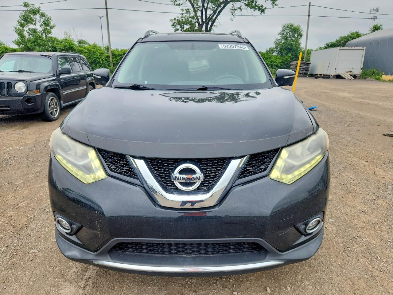 2015 Nissan Rogue S Black vin: 5N1AT2MVXFC845857
