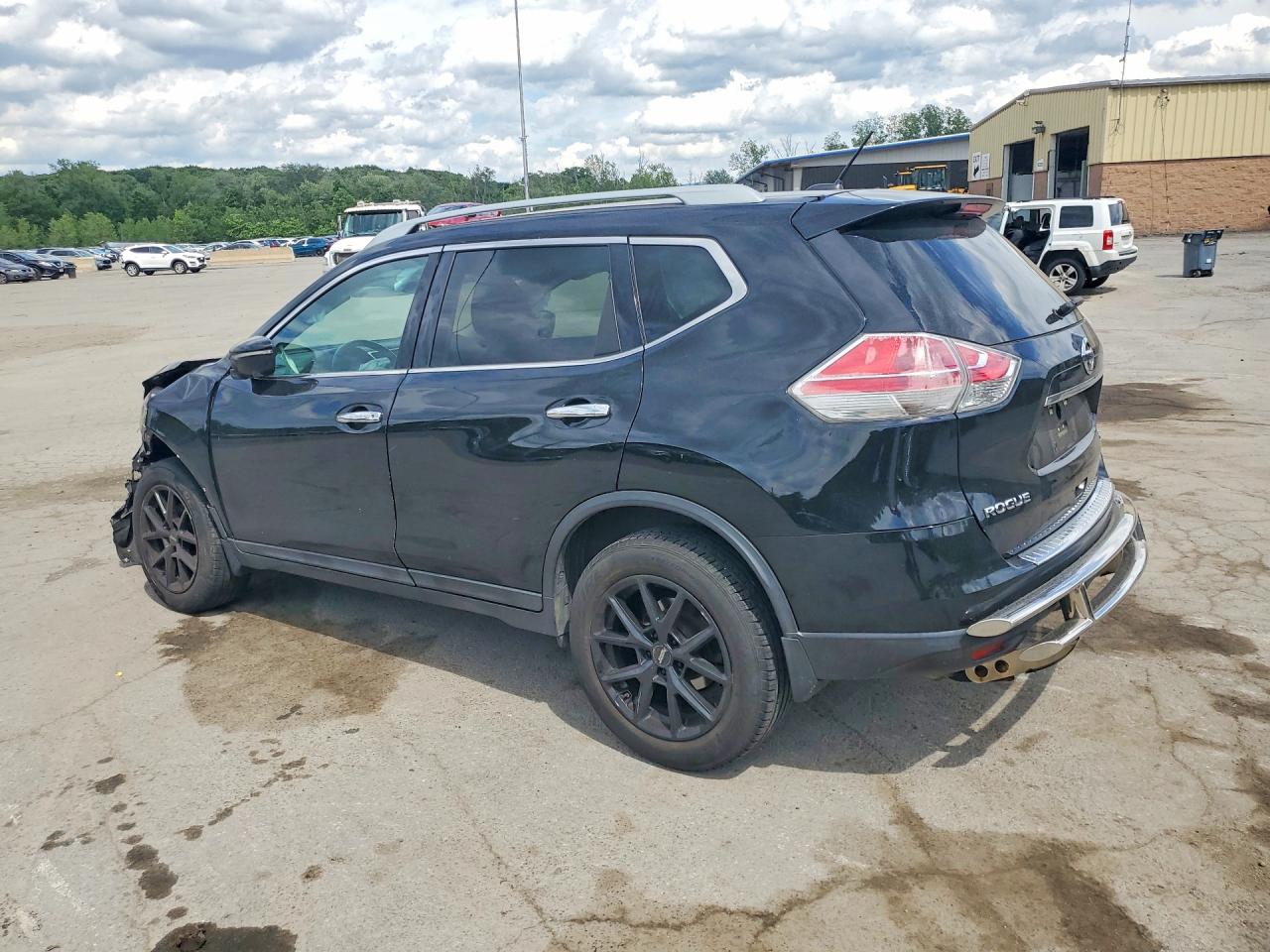 2015 Nissan Rogue Sl Black vin: 5N1AT2MVXFC846300