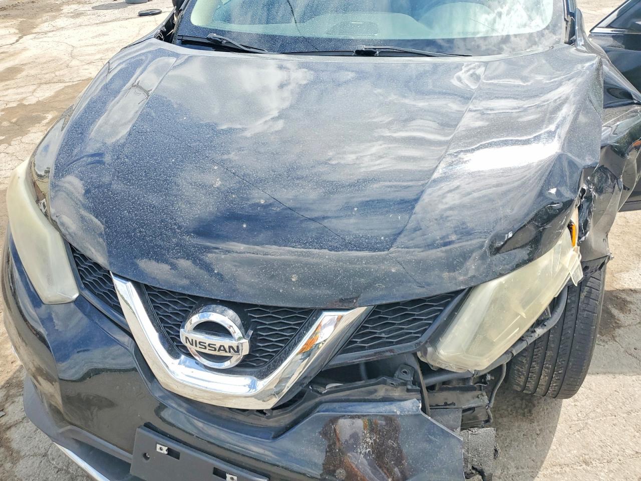 2015 Nissan Rogue Sl Black vin: 5N1AT2MVXFC846300