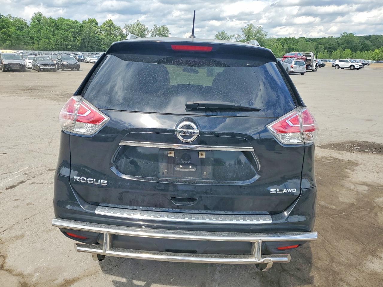 2015 Nissan Rogue Sl Black vin: 5N1AT2MVXFC846300