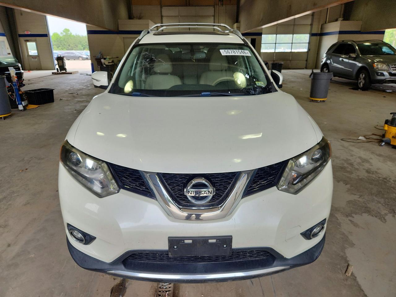 2015 Nissan Rogue Sl White vin: 5N1AT2MVXFC854509