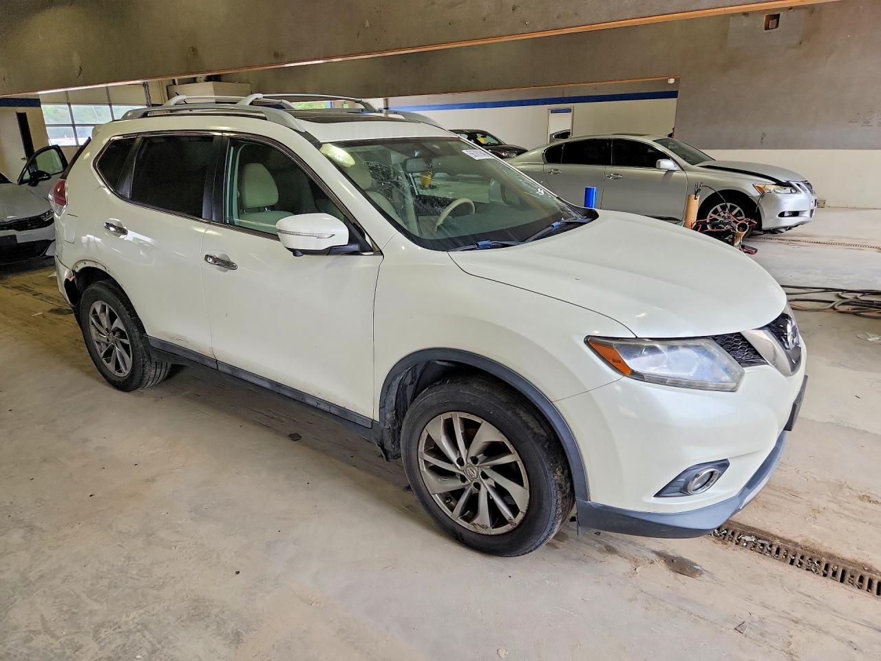 2015 Nissan Rogue Sl White vin: 5N1AT2MVXFC854509