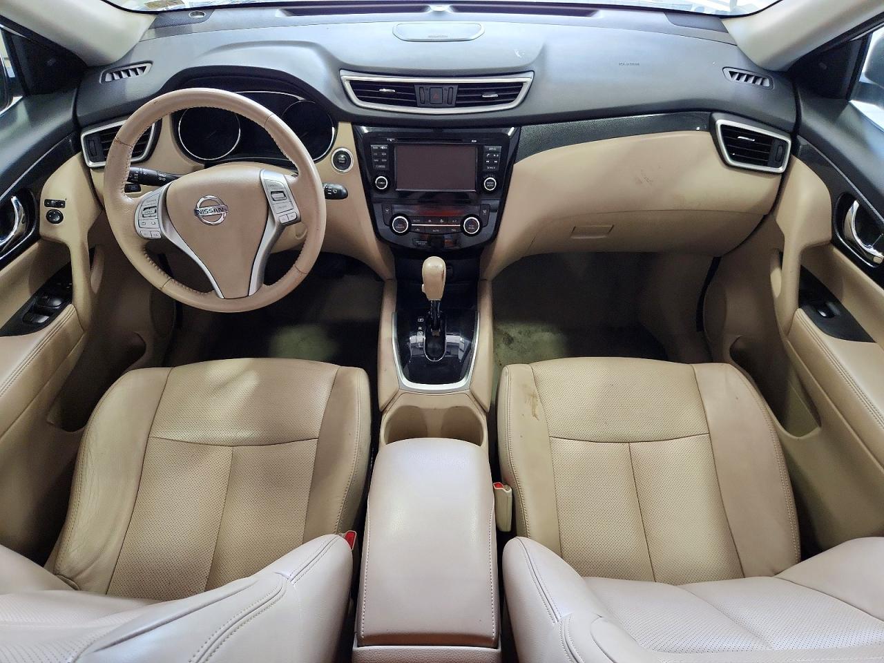 2015 Nissan Rogue Sl White vin: 5N1AT2MVXFC854509