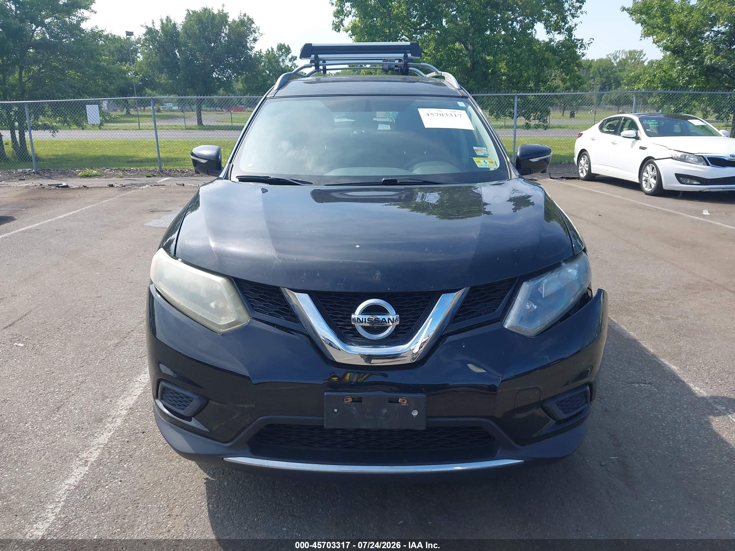 2015 Nissan Rogue Sv Черный vin: 5N1AT2MVXFC854607