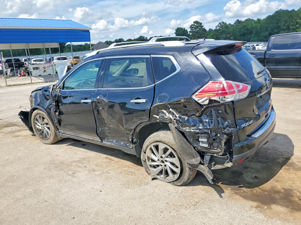 2015 Nissan Rogue Sl Black vin: 5N1AT2MVXFC872654