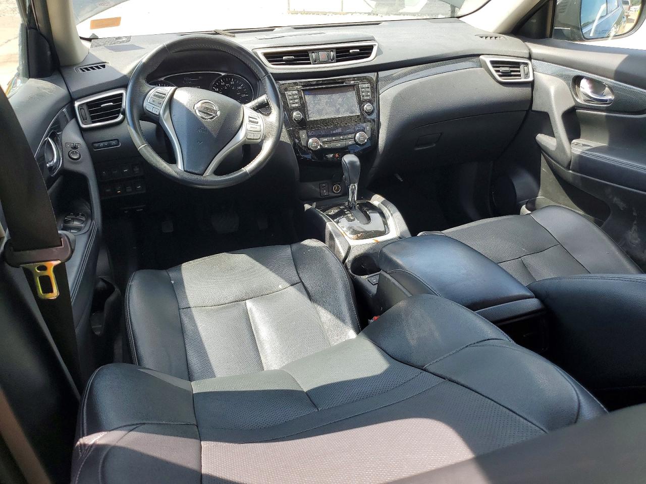 2015 Nissan Rogue Sl Black vin: 5N1AT2MVXFC872654