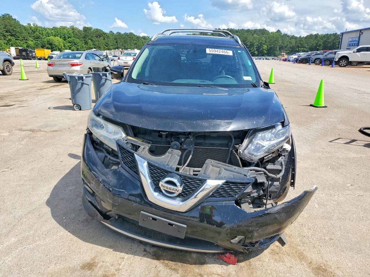 2015 Nissan Rogue Sl Black vin: 5N1AT2MVXFC872654
