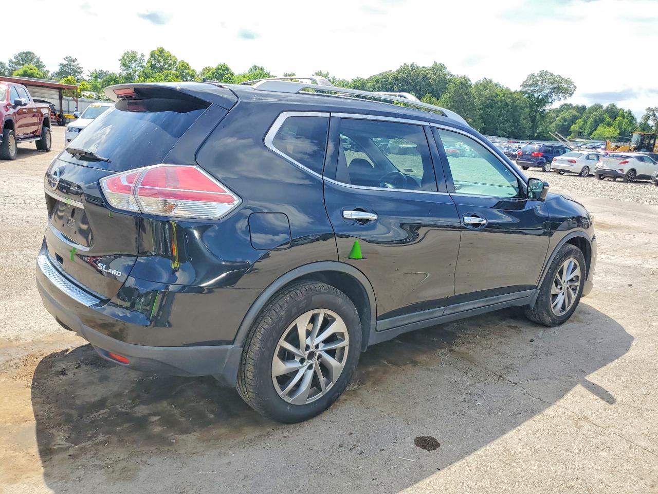 2015 Nissan Rogue Sl Black vin: 5N1AT2MVXFC872654